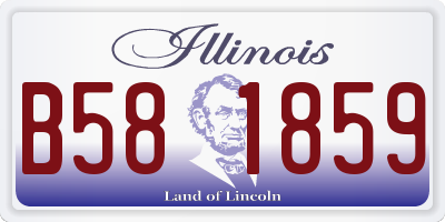 IL license plate B581859