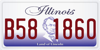 IL license plate B581860