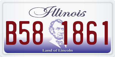 IL license plate B581861