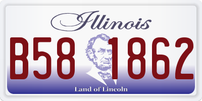 IL license plate B581862
