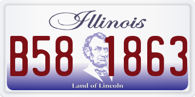 IL license plate B581863