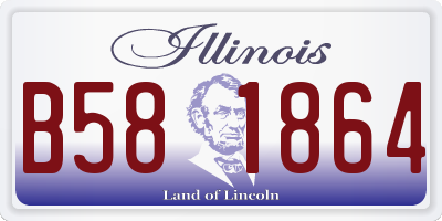 IL license plate B581864