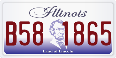 IL license plate B581865