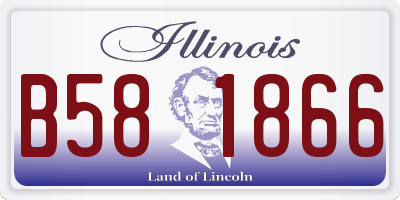 IL license plate B581866