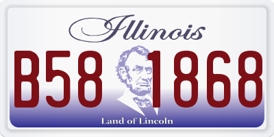 IL license plate B581868