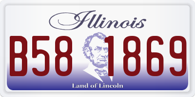 IL license plate B581869