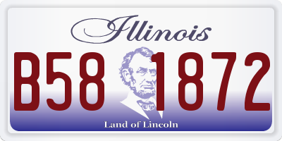 IL license plate B581872