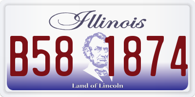 IL license plate B581874