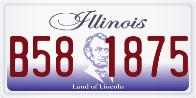 IL license plate B581875