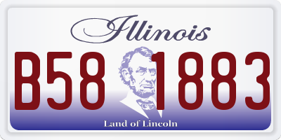 IL license plate B581883