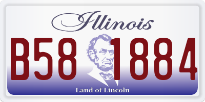 IL license plate B581884