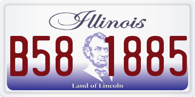 IL license plate B581885