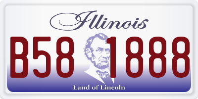 IL license plate B581888