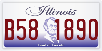 IL license plate B581890