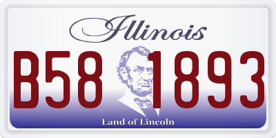 IL license plate B581893