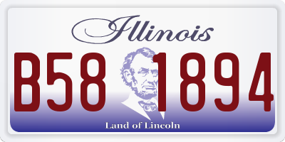 IL license plate B581894