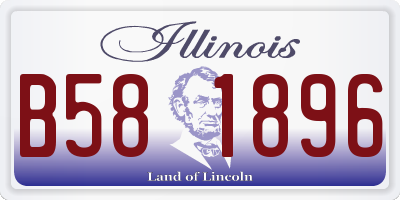 IL license plate B581896