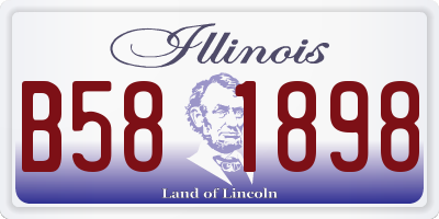 IL license plate B581898