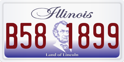 IL license plate B581899