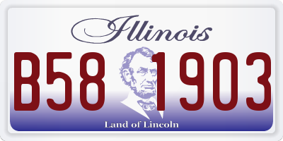 IL license plate B581903