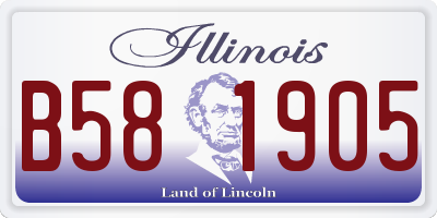 IL license plate B581905