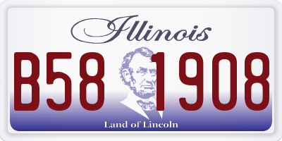 IL license plate B581908