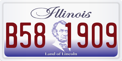 IL license plate B581909