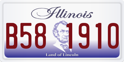IL license plate B581910