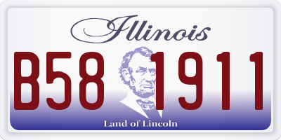 IL license plate B581911