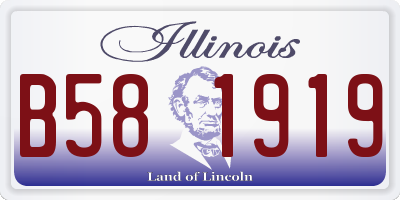 IL license plate B581919