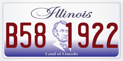 IL license plate B581922