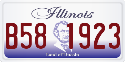 IL license plate B581923