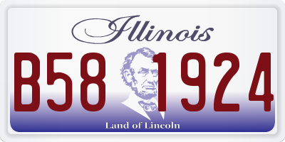 IL license plate B581924