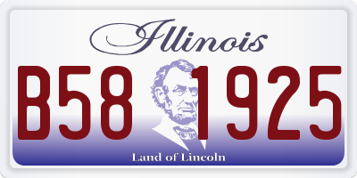 IL license plate B581925