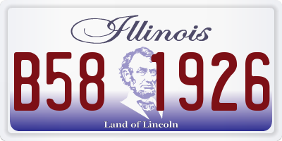 IL license plate B581926