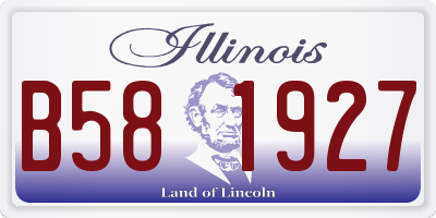 IL license plate B581927