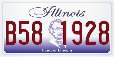 IL license plate B581928
