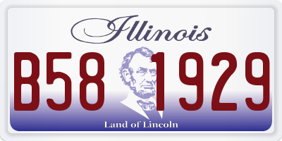 IL license plate B581929