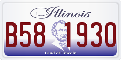 IL license plate B581930