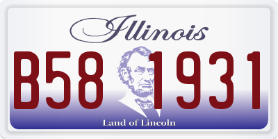 IL license plate B581931