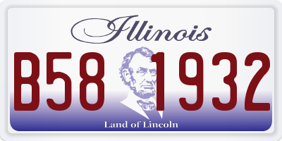 IL license plate B581932