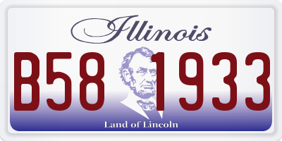 IL license plate B581933