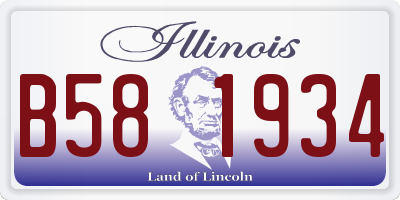 IL license plate B581934