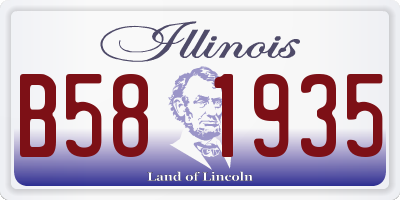 IL license plate B581935
