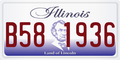 IL license plate B581936
