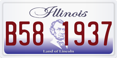 IL license plate B581937