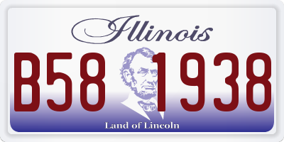 IL license plate B581938