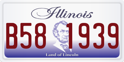 IL license plate B581939