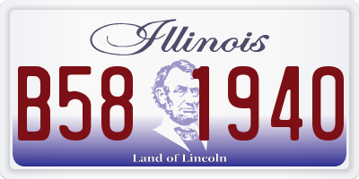 IL license plate B581940