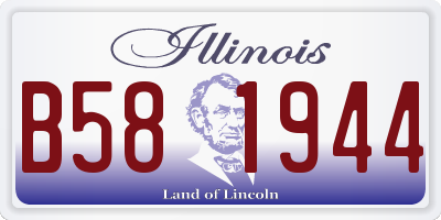 IL license plate B581944